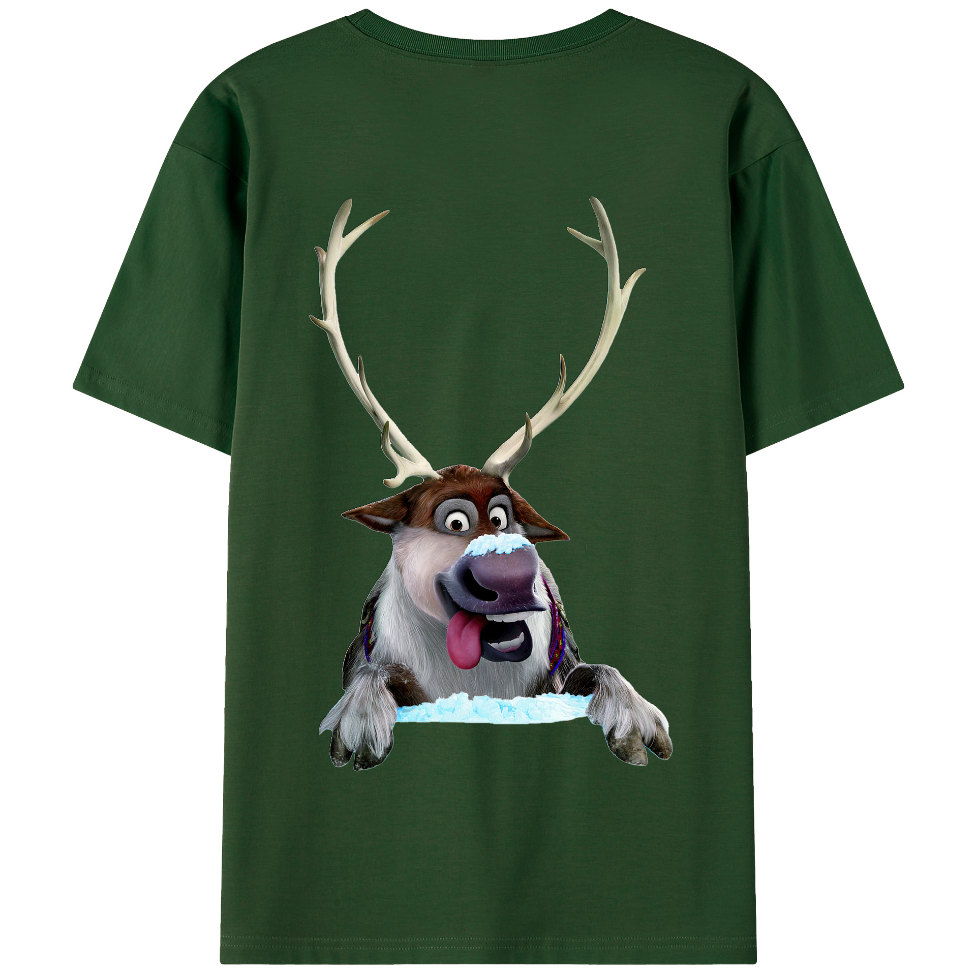 アナと雪の女王 アンナ エルサ Frozen Anna Elsa 綿100％半袖Tシャツ（背面プリント）